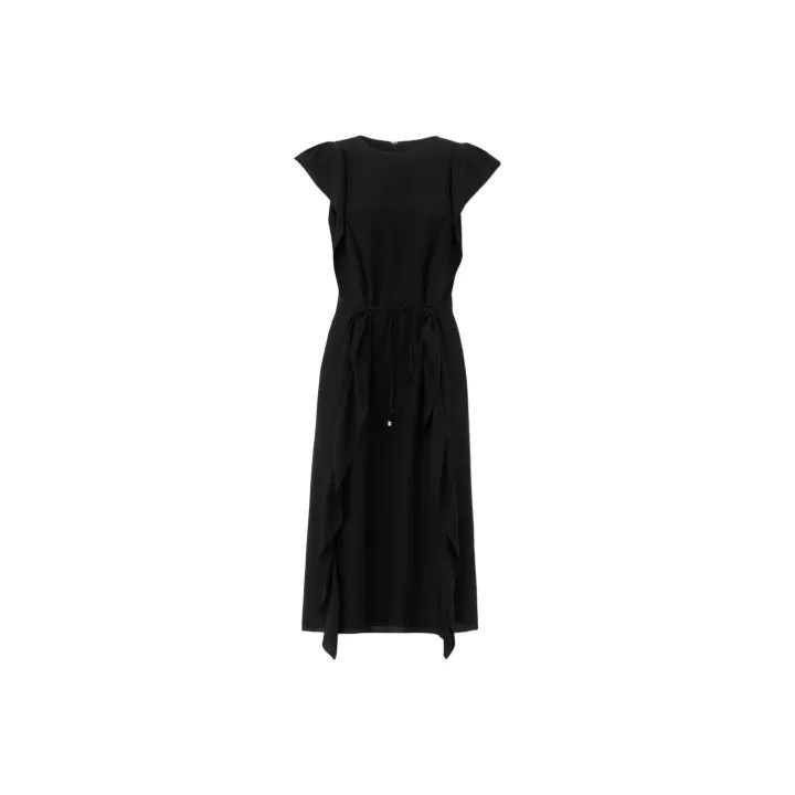 Burberry Burberry Sleek Black Sleeveless Dress with Ruffles 0079 Size XS / US 0-2 / IT 36-38 - 1 Thumbnail