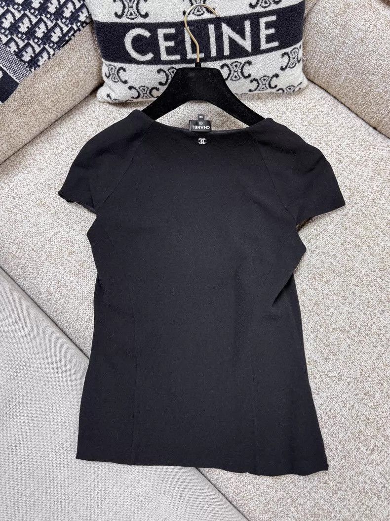 Chanel Chanel Black bow short-sleeved T-shirt Size XS / US 0-2 / IT 36-38 - 3 Thumbnail