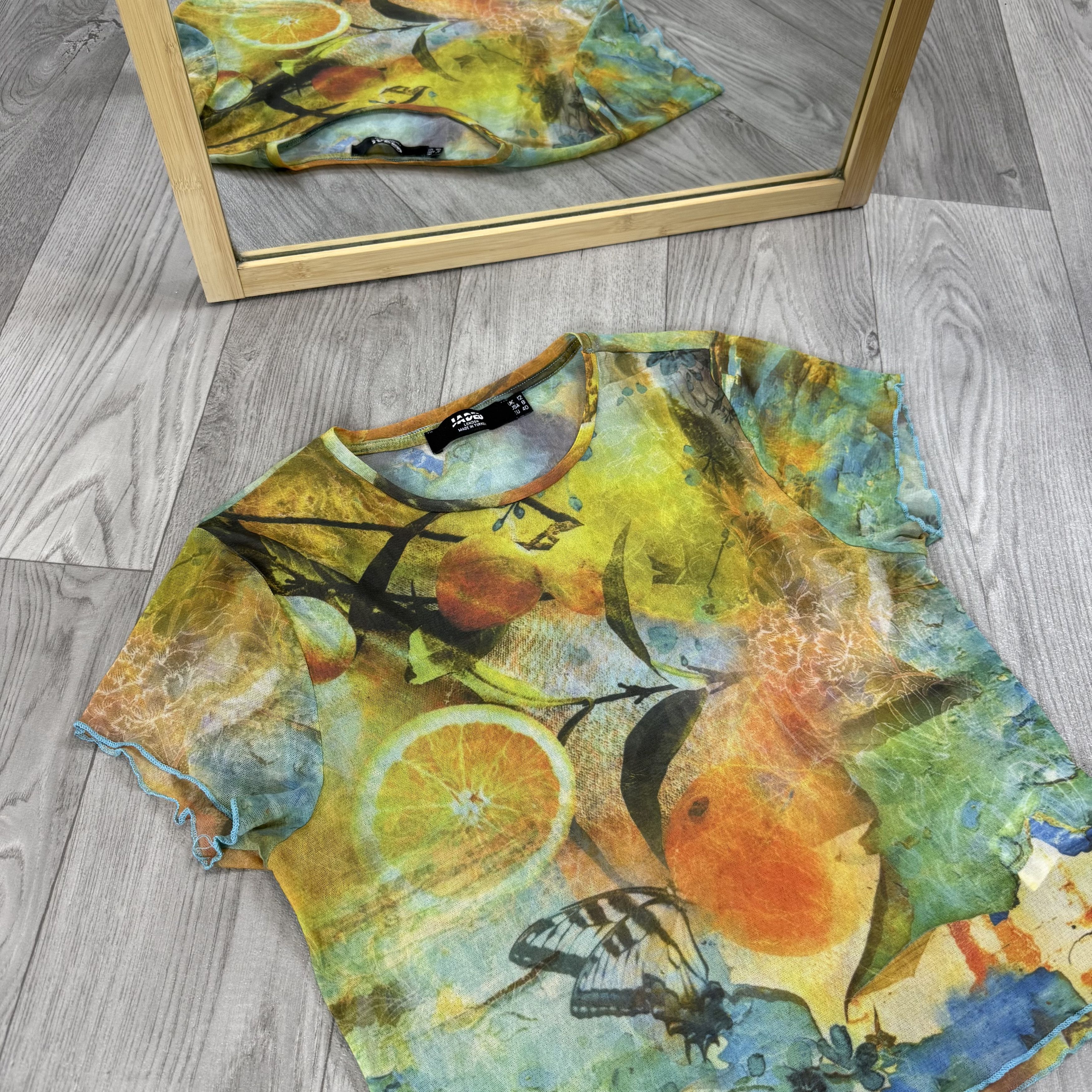 Jaded London Jaded London Mesh Avant Garde Crop Top Tee Shirt Size M / US 6-8 / IT 42-44 - 5 Thumbnail