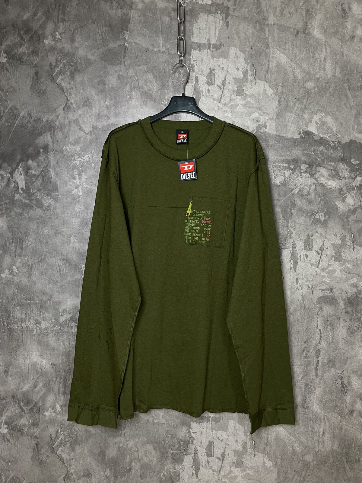 Diesel × Japanese Brand Vintage 90s Diesel Japan Style Rare Retro Long Sleeve Hype Size US XL / EU 56 / 4 - 1 Thumbnail