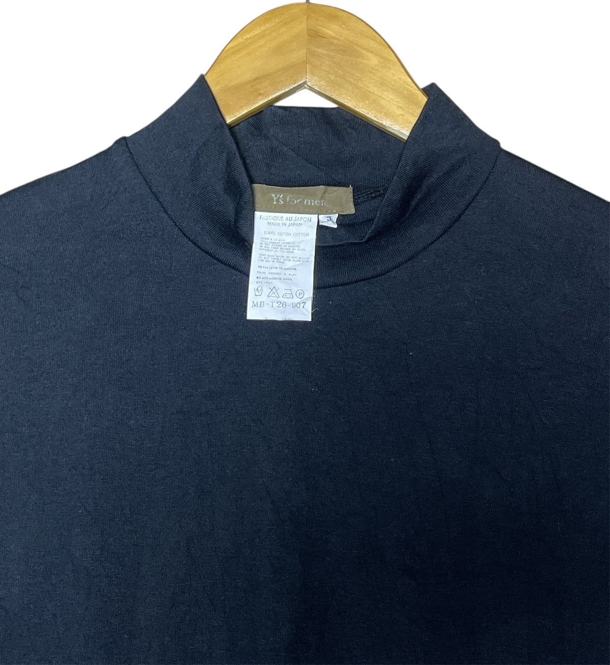 Yohji Yamamoto Vintage Y’s Yohji Yamamoto Mock Neck T-Shirt Size US L / EU 52-54 / 3 - 7 Thumbnail