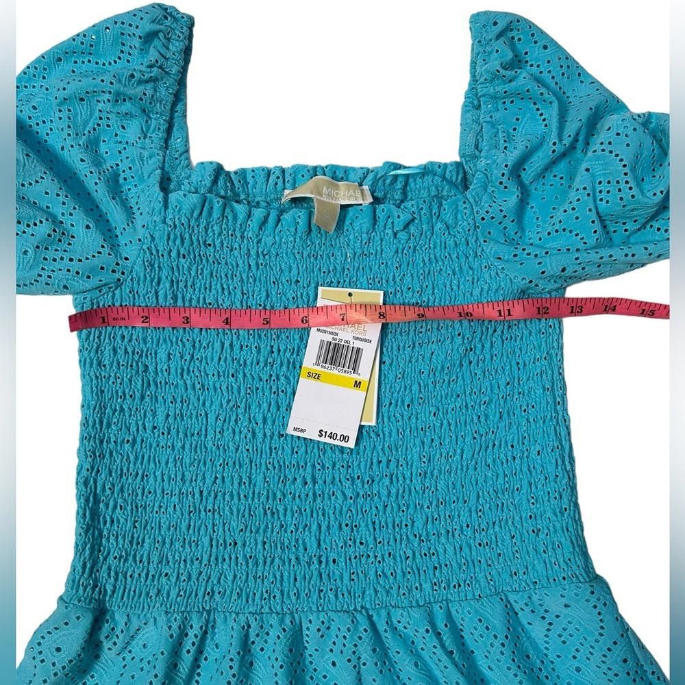 Michael Kors Michael Kors l NWT Turquoise Smocked Eyelet Dress Medium Size M / US 6-8 / IT 42-44 - 6 Thumbnail