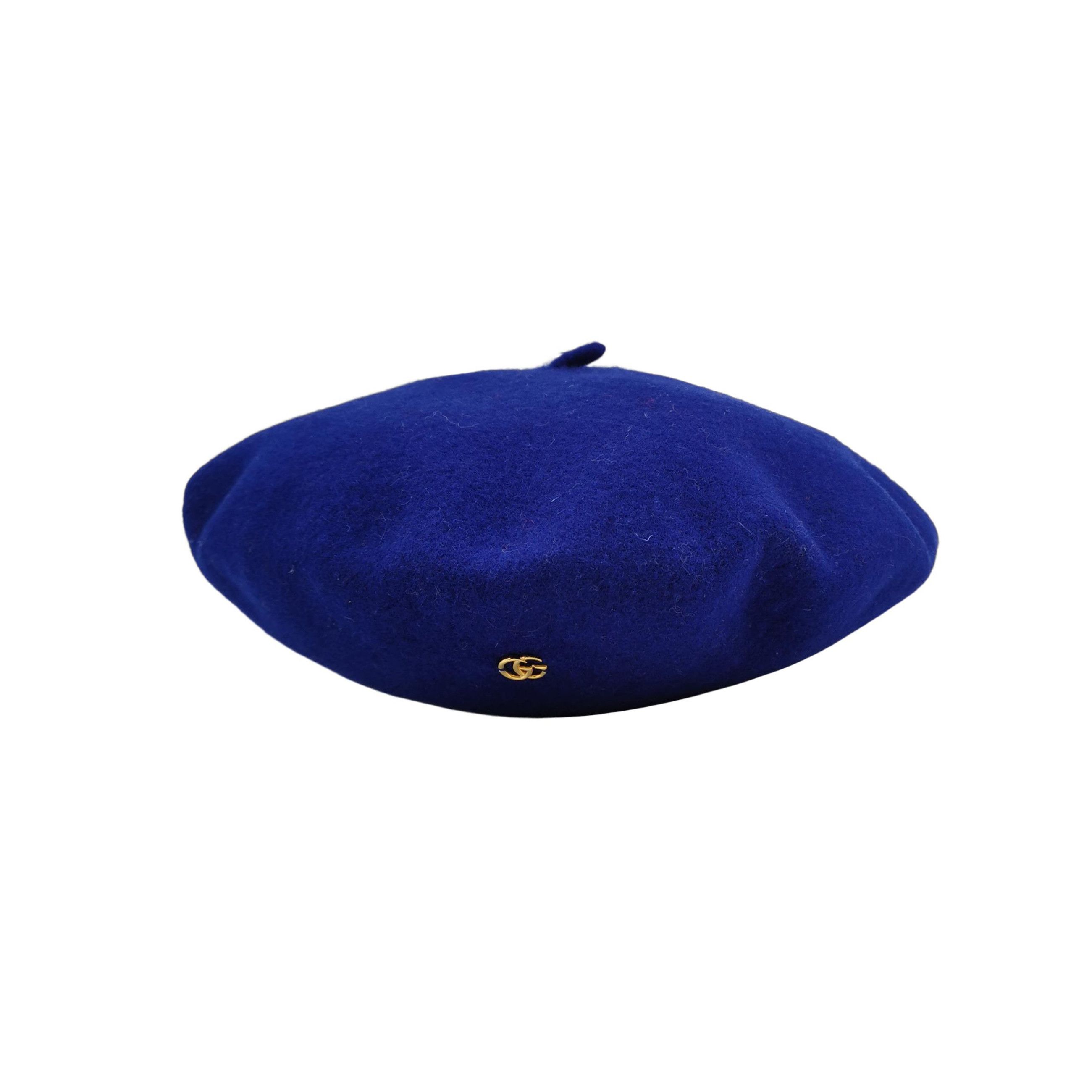Gucci Gucci GG Logo Wool Beret One Size Size ONE SIZE - 1 Thumbnail