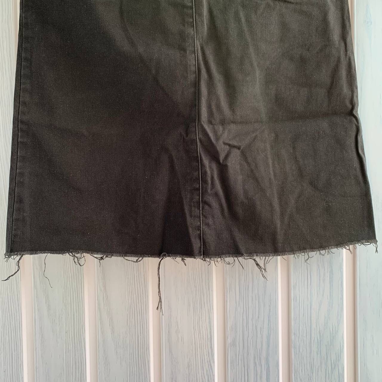 Stussy × Vintage Vintage Stussy Women Black Cotton Pockets Faded Midi Skirt Size 29" - 15 Thumbnail