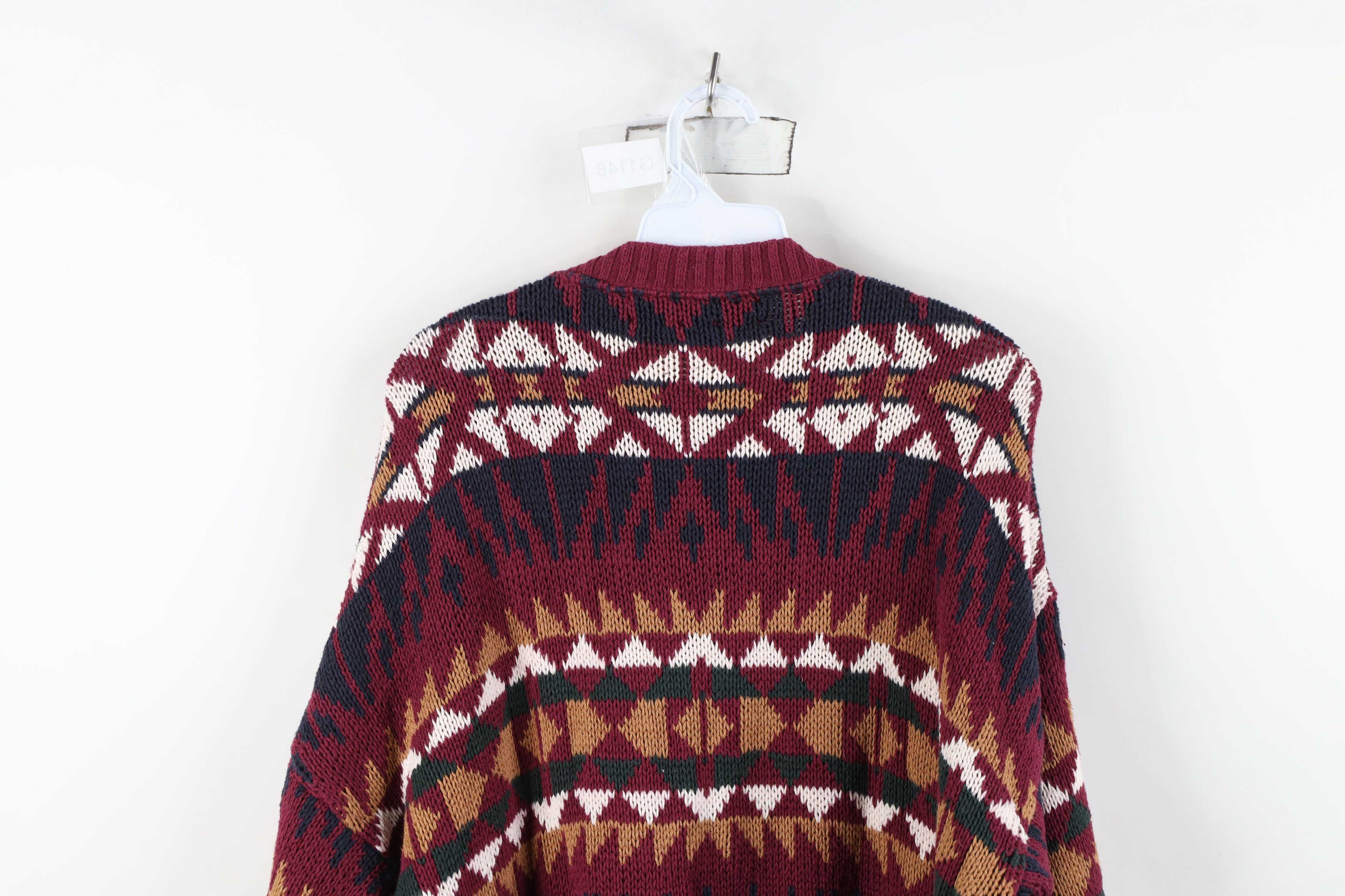 Vintage Vintage 90s Streetwear Knit Crewneck Sweater Cotton USA Size US XL / EU 56 / 4 - 10 Thumbnail