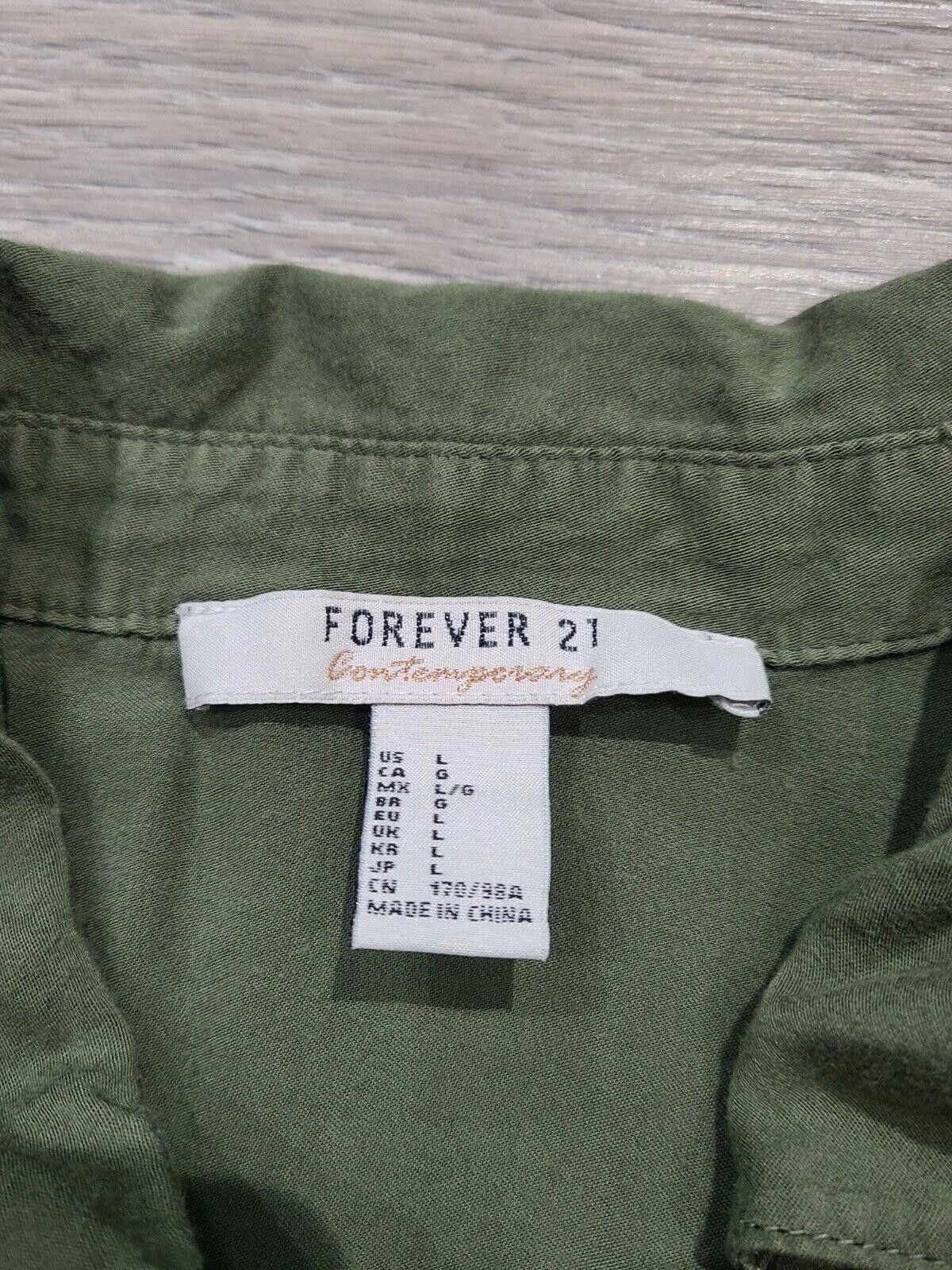 Forever 21 forever 21 contemporary Top Large World Tiger Street Green Size L / US 10 / IT 46 - 3 Thumbnail