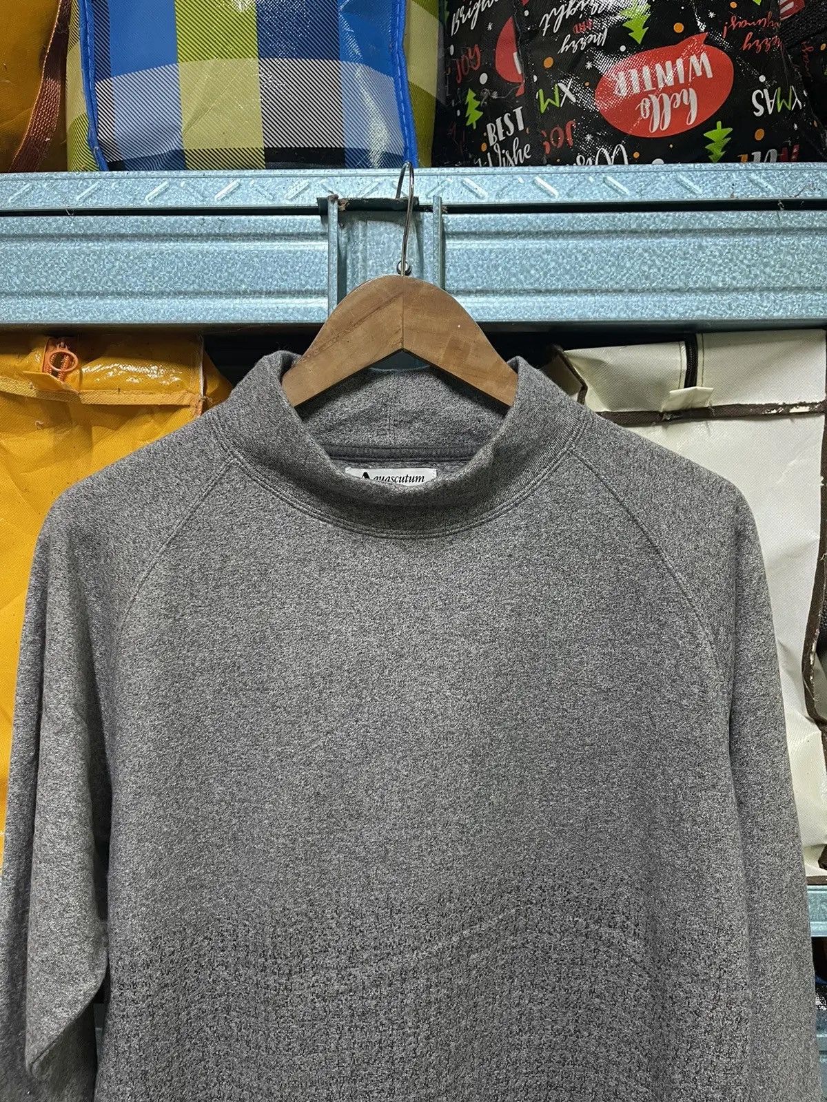 Aquascutum Vintage Aquascutum Mock Neck Pullover – 90s Minimalist Size US M / EU 48-50 / 2 - 2 Thumbnail