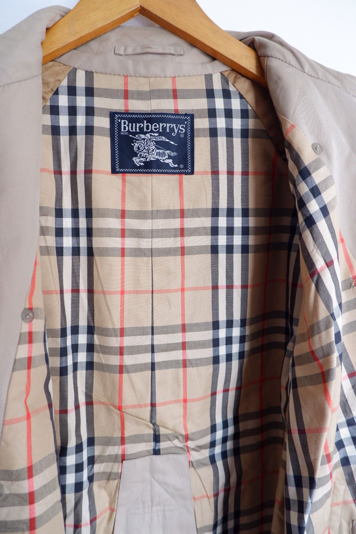 Burberry Vintage 80s Burberry London Checked Double Breast Trenchcoat Size US S / EU 44-46 / 1 - 7 Thumbnail