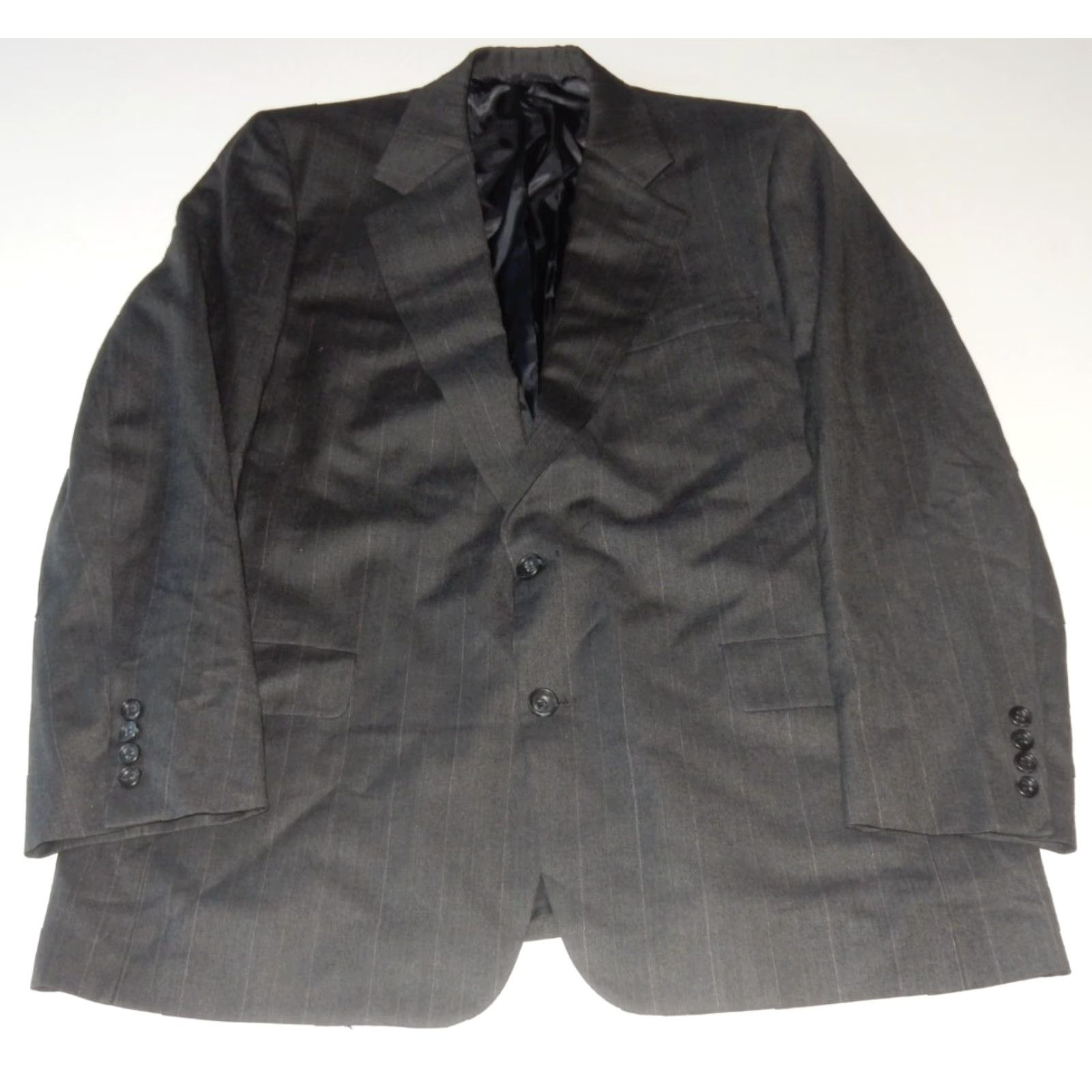 Vintage VINTAGE Hickey Freeman Suit 2 Piece Men Gray Wool 40x30 Pants 45R Jacket 40x30 Rip Sleeve Mens Size 48R - 2 Thumbnail