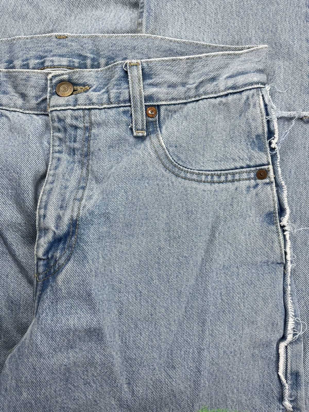 Levi's × Vetements AW19 Vetements “615” Print Assymetrical Levi’s Denim Jeans Size US 30 / EU 46 - 4 Thumbnail