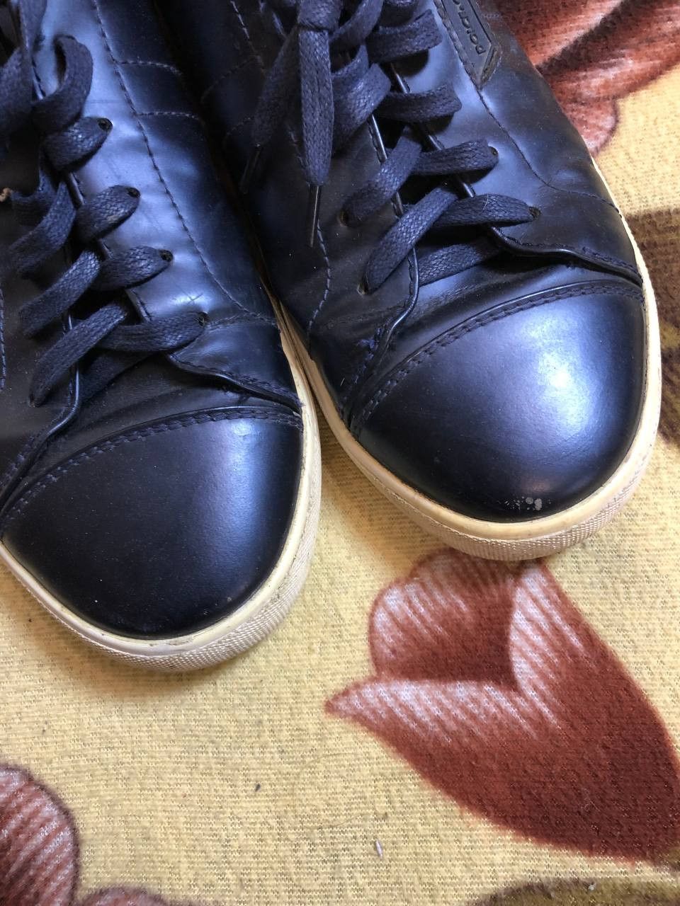 Dolce & Gabbana Dolce Gabbana Designer Navy Blue leather Lace Up Trainers Size US 8 / EU 41 - 6 Thumbnail
