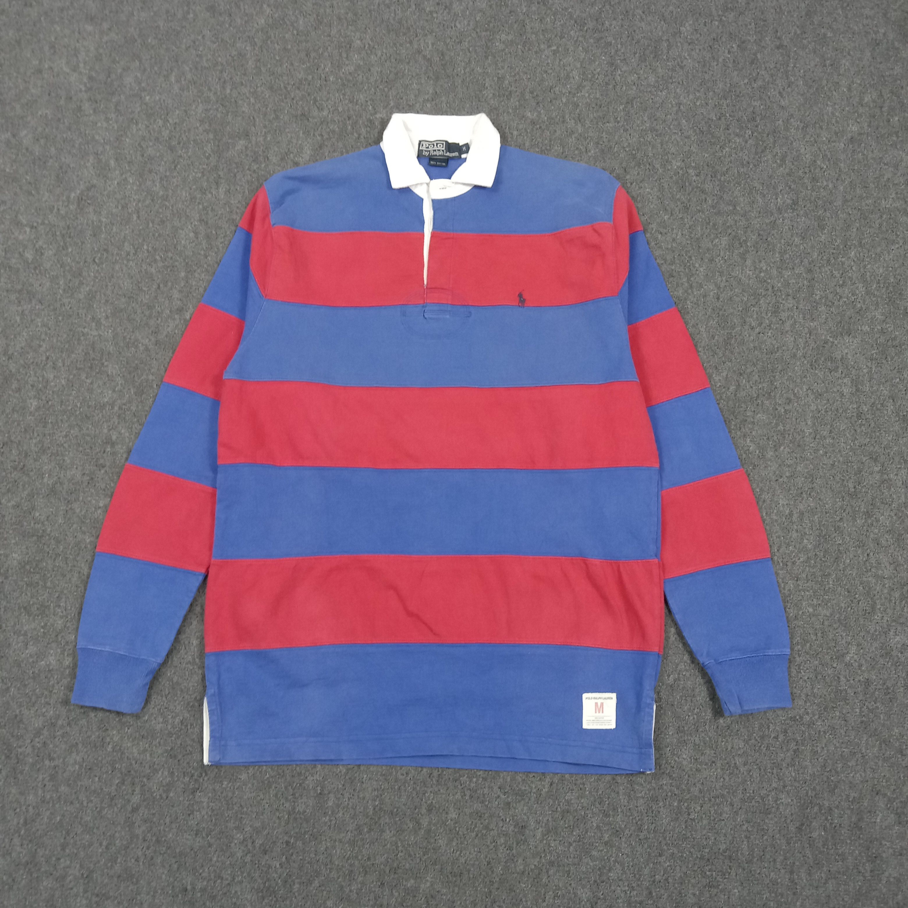 Polo Ralph Lauren Polo Ralph Lauren Rugby Striped Polo Shirt E1N14 Size US M / EU 48-50 / 2 - 1 Thumbnail