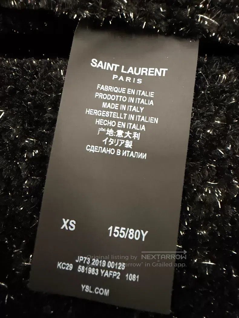 Saint Laurent Paris Saint Laurent Paris Glitter Knit Open Cardigan i Size US XS / EU 42 / 0 - 4 Thumbnail