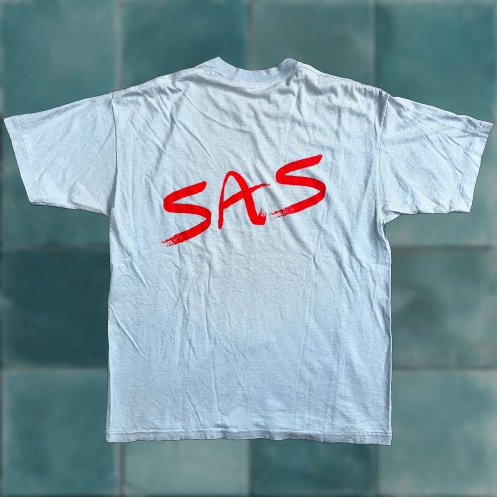 SAS VINTAGE Belton SAS Student Assisting Students 80s T Shirt College University USA Men XL Blue Size US XL / EU 56 / 4 - 1 Thumbnail