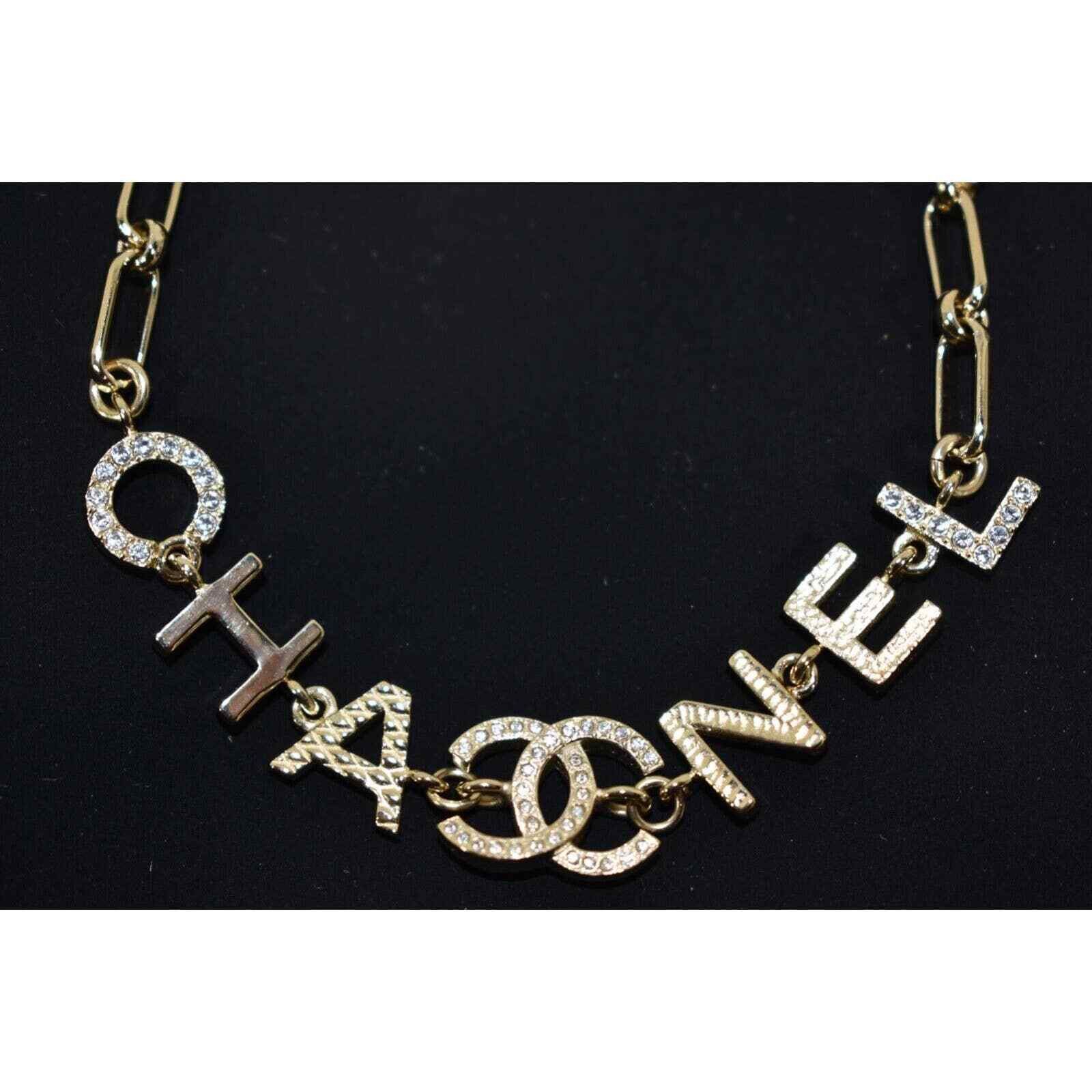 Chanel Chanel 22P Gold Chain Link Crystal Runway Arm Bracelet Size ONE SIZE - 6 Thumbnail