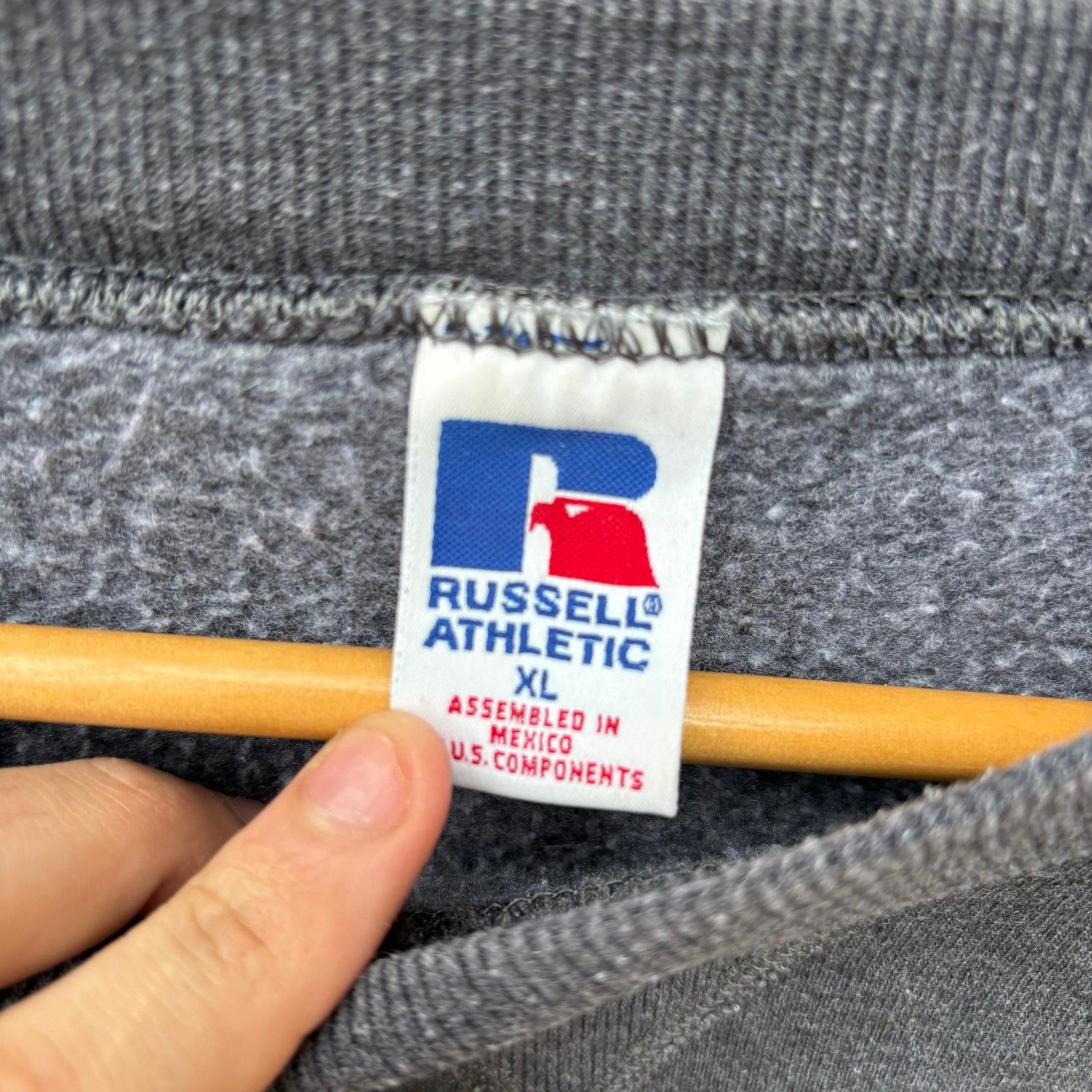 Russell Athletic Vintage 90s Charcoal grey Sweatshirt Size US XL / EU 56 / 4 - 2 Thumbnail