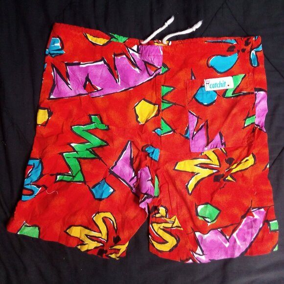 Other Vintage 90s Catchit Abstract Shorts Size 30" / US 8 / IT 44 - 4 Thumbnail