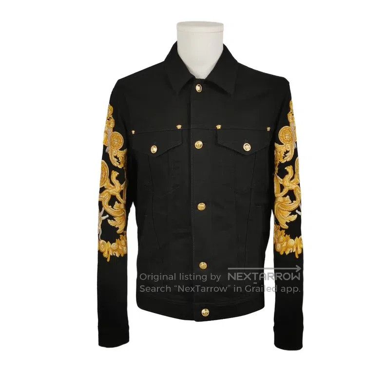 Versace Versace Heavy embroidery Denim suit Size US XL / EU 56 / 4 - 1 Thumbnail