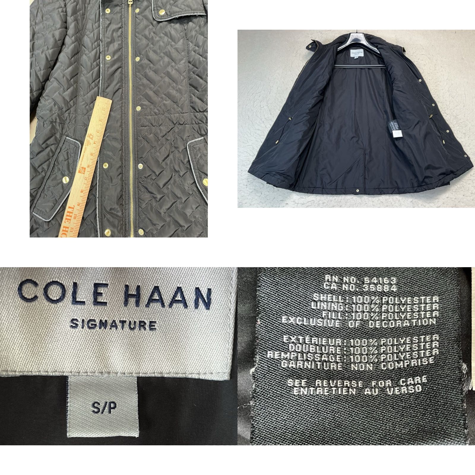 Cole Haan Cole Haan Signature Women's Jacket S/P Black Quilted Winter Jacket See Trim Pics Size S / US 4 / IT 40 - 8 Thumbnail