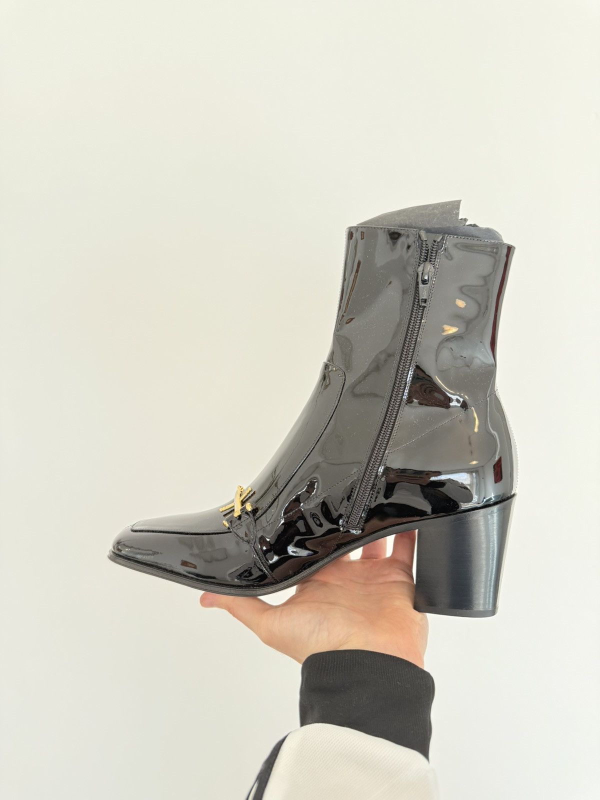 Saint Laurent Paris Saint Laurent Beau Boots in Patent Leather Size US 8.5 / EU 41-42 - 11 Thumbnail