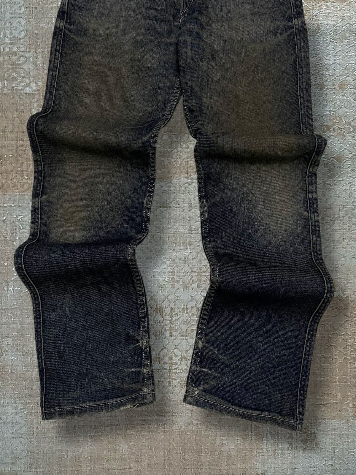 Japanese Brand Vintage 1990s Designer Back Number Mudwash Style Denim Size US 28 / EU 44 - 3 Thumbnail
