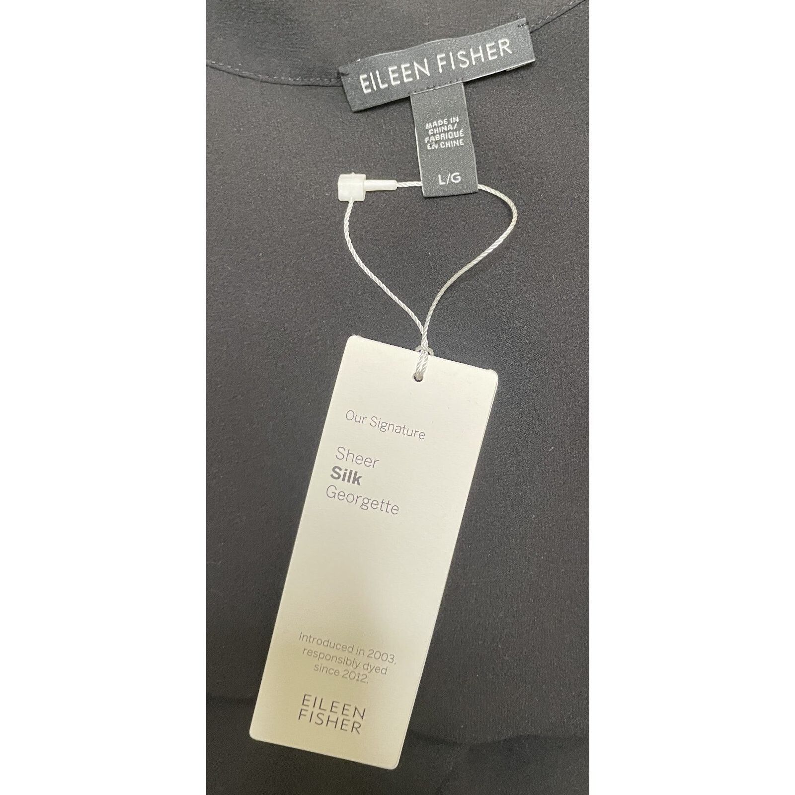 Eileen Fisher Eileen Fisher Black Silk Georgette Long Kimono Jacket L Size L / US 10 / IT 46 - 6 Thumbnail