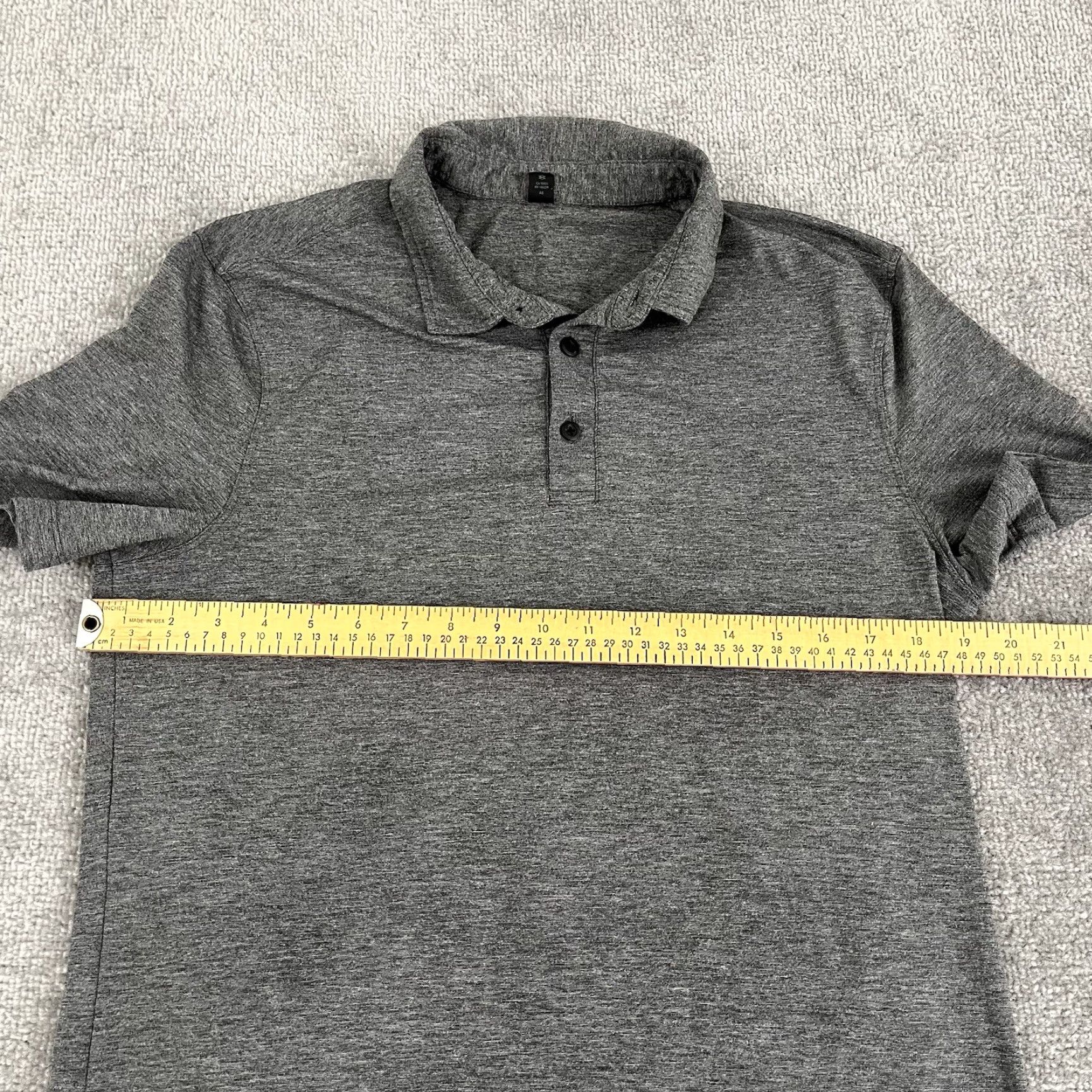 Lululemon LULULEMON Polo Shirt Mens Medium Gray Golf Casual Performance Sport Preppy S/S Shirt Size US M / EU 48-50 / 2 - 6 Thumbnail