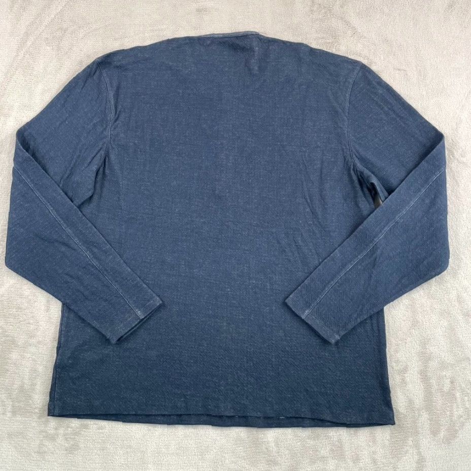 John Varvatos John Varvatos Collection Four Button Henley Shirt in Blue Wash Men 2XL NWOT Gift Size US XXL / EU 58 / 5 - 4 Thumbnail