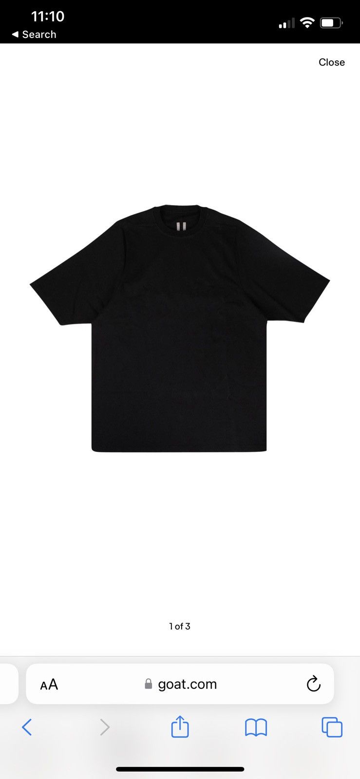 Rick Owens Rick Owens Knit Oversize Long Short-Sleeve T-Shirt 'Black' Size US M / EU 48-50 / 2 - 1 Thumbnail