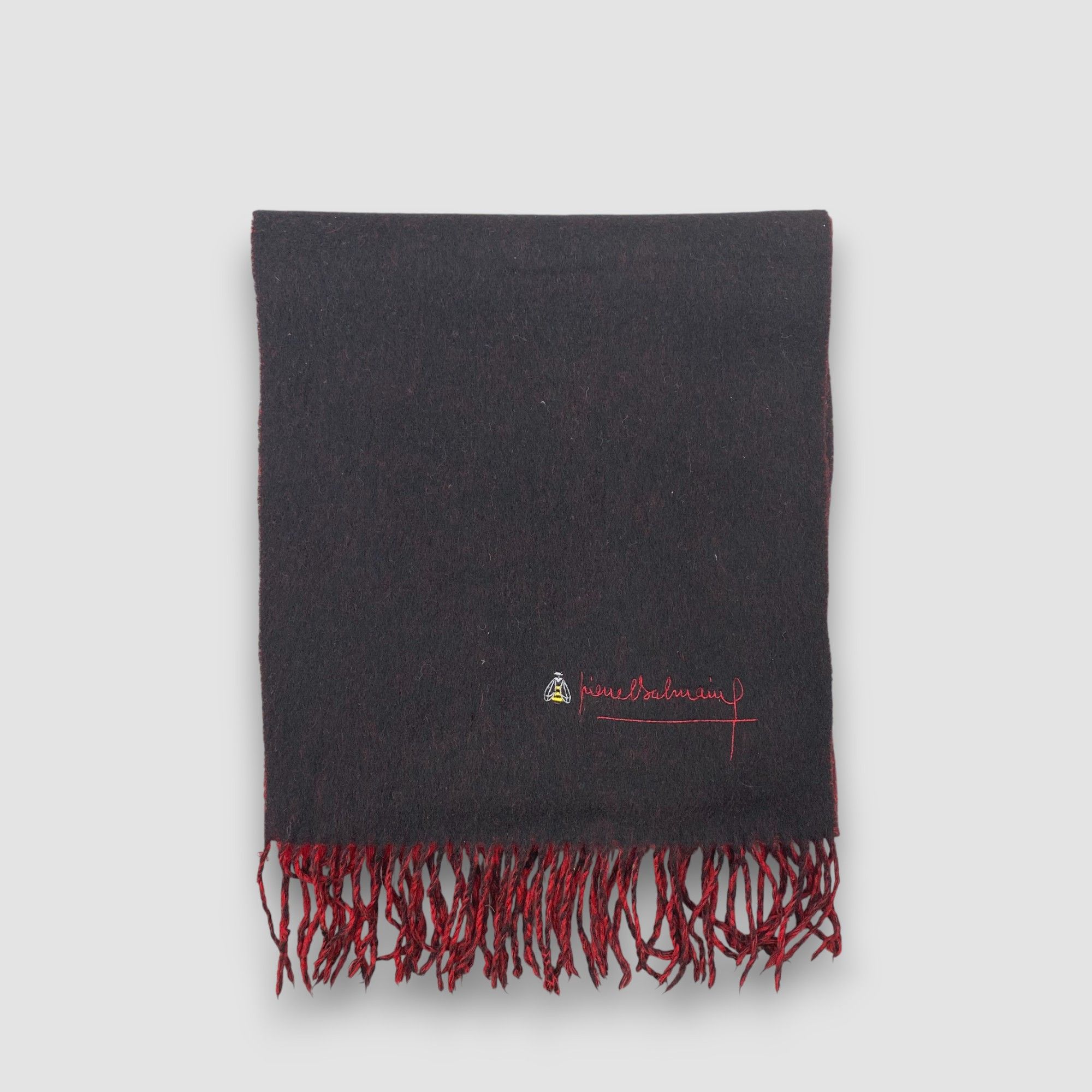 Japanese Brand Vintage Pierre Balmain Scarf Muffler Wool Winter Scarves Size ONE SIZE - 2 Thumbnail