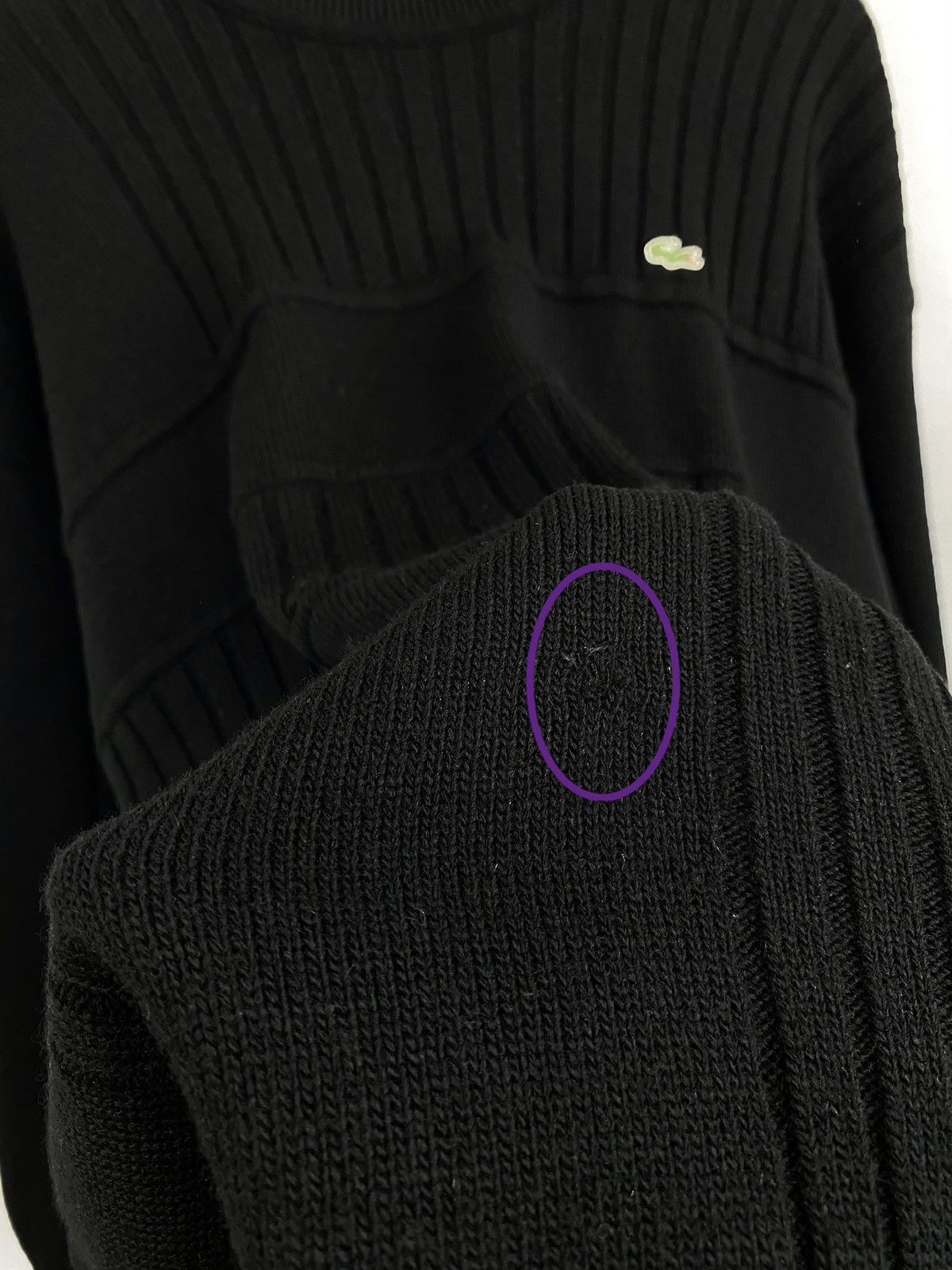 Lacoste 🇫🇷 Vintage 90s Lacoste Wool Asymmetrical Sweater made France Size US XL / EU 56 / 4 - 8 Thumbnail
