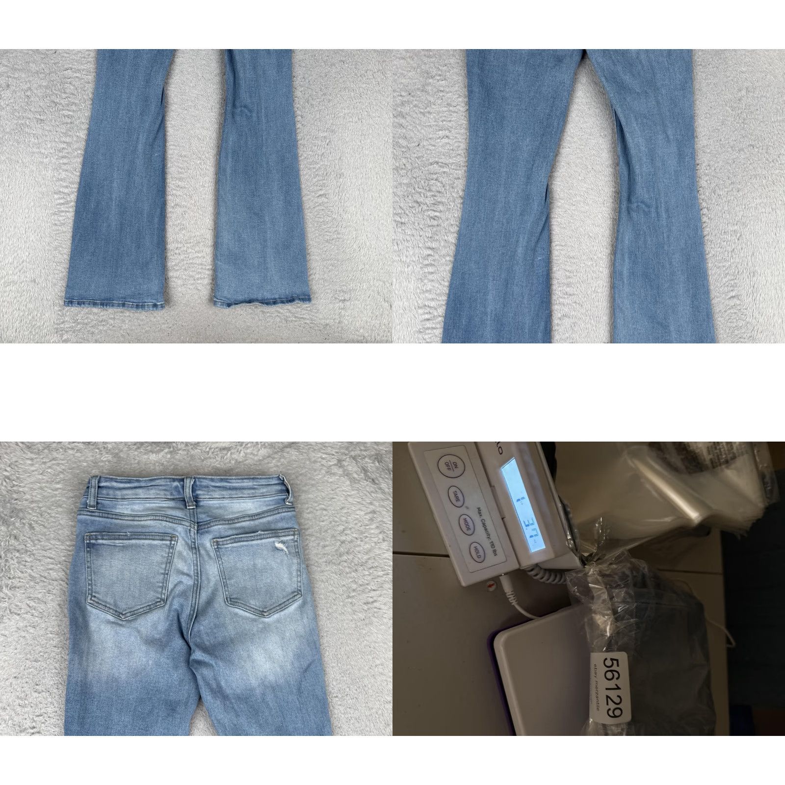Vintage Zenana Jeans Womens 26 Blue Med Wash Mid Rise Distressed Stretch Flared 5-Pocket Denim Vintage No Size 26" / US 2 / IT 38 - 10 Thumbnail