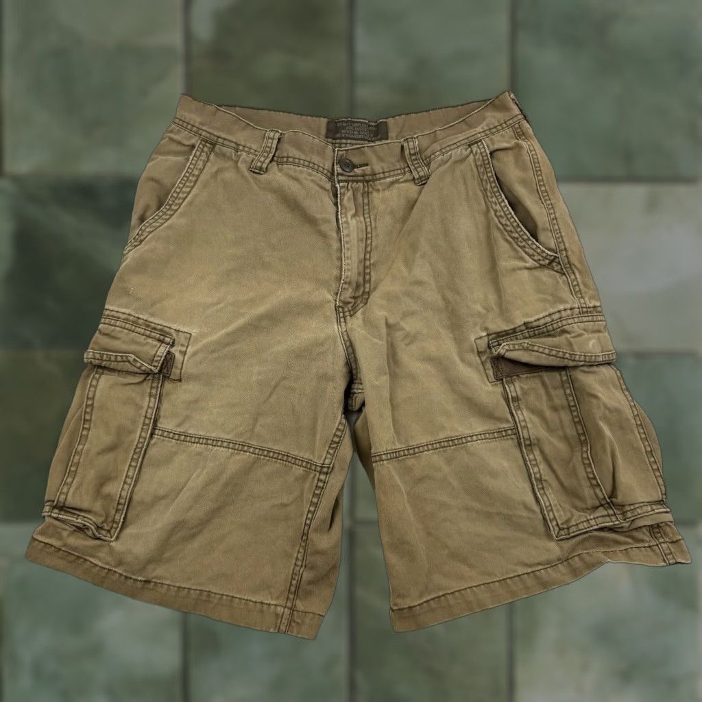Old Navy VINTAGE Old Navy Cargo Shorts Men 33 Brown Casual Grunge Y2K 90s Skater Bags Baggy Size US 33 - 1 Thumbnail