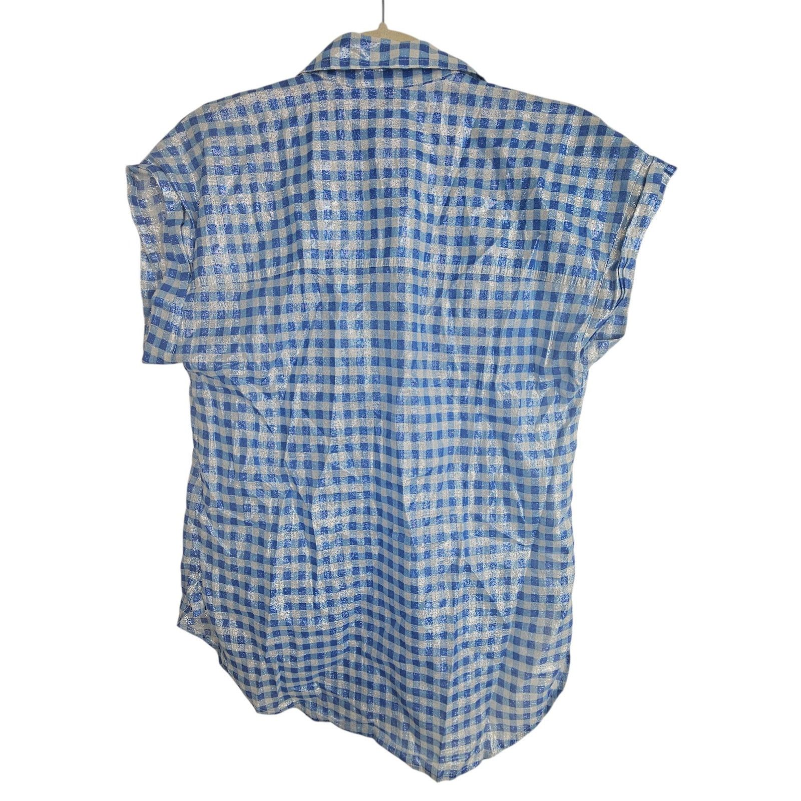 J.Crew J. Crew Womens Metallic Gingham Popover Tunic Size 2 Preppy Size XS / US 0-2 / IT 36-38 - 8 Thumbnail