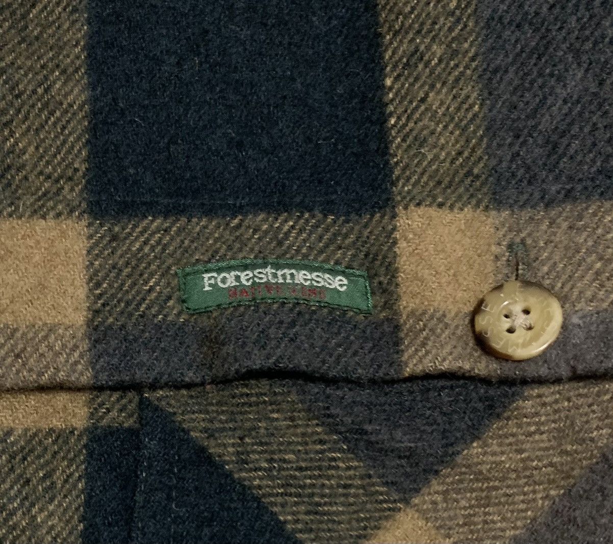 Japanese Brand Vintage 90s Plaid Wool Flannel Shirt Jacket By Forestmesse Size US XL / EU 56 / 4 - 7 Thumbnail