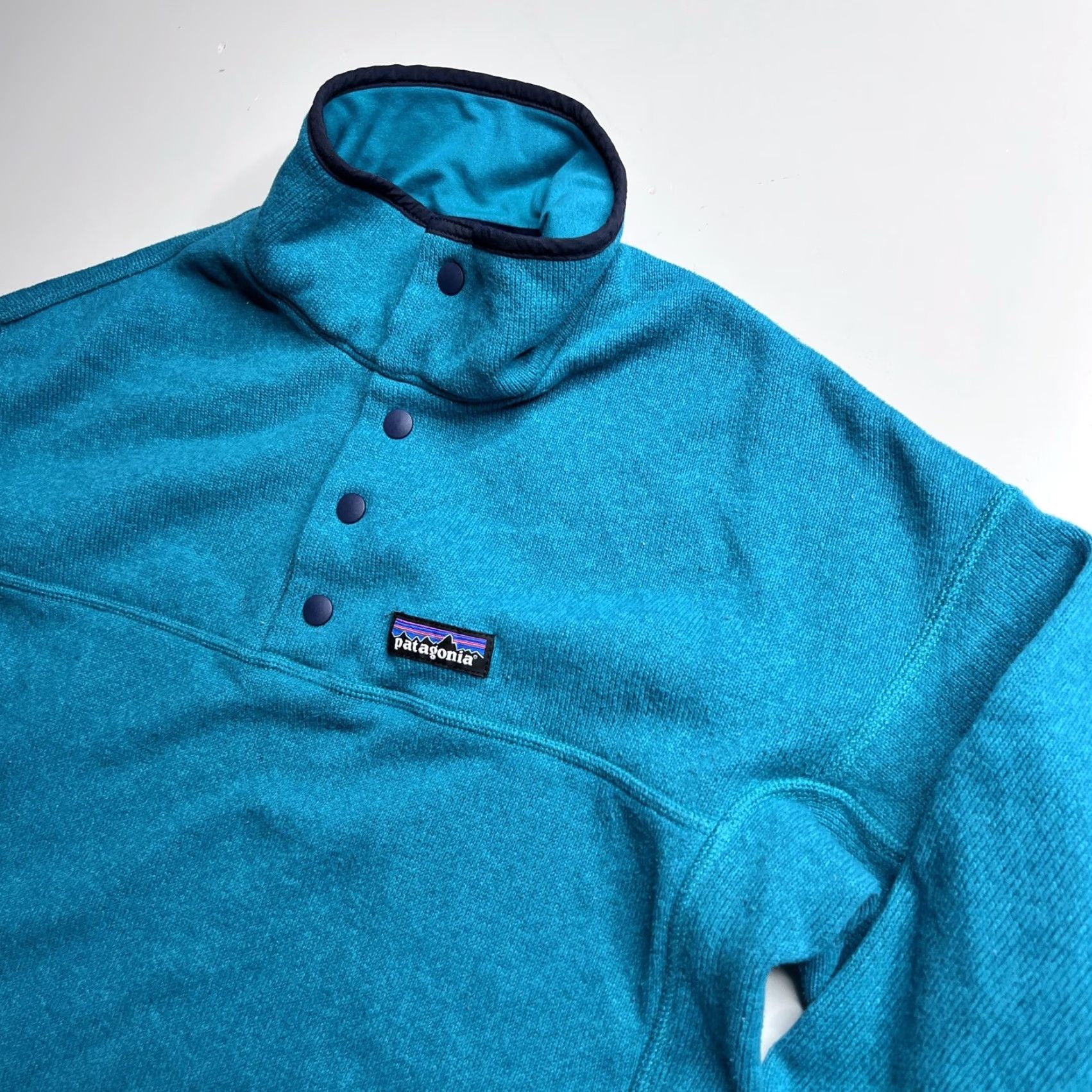 Patagonia Patagonia Pullover Womens Large Blue Fleece Snap Mock Neck Pockets Winter Size L / US 10 / IT 46 - 2 Thumbnail
