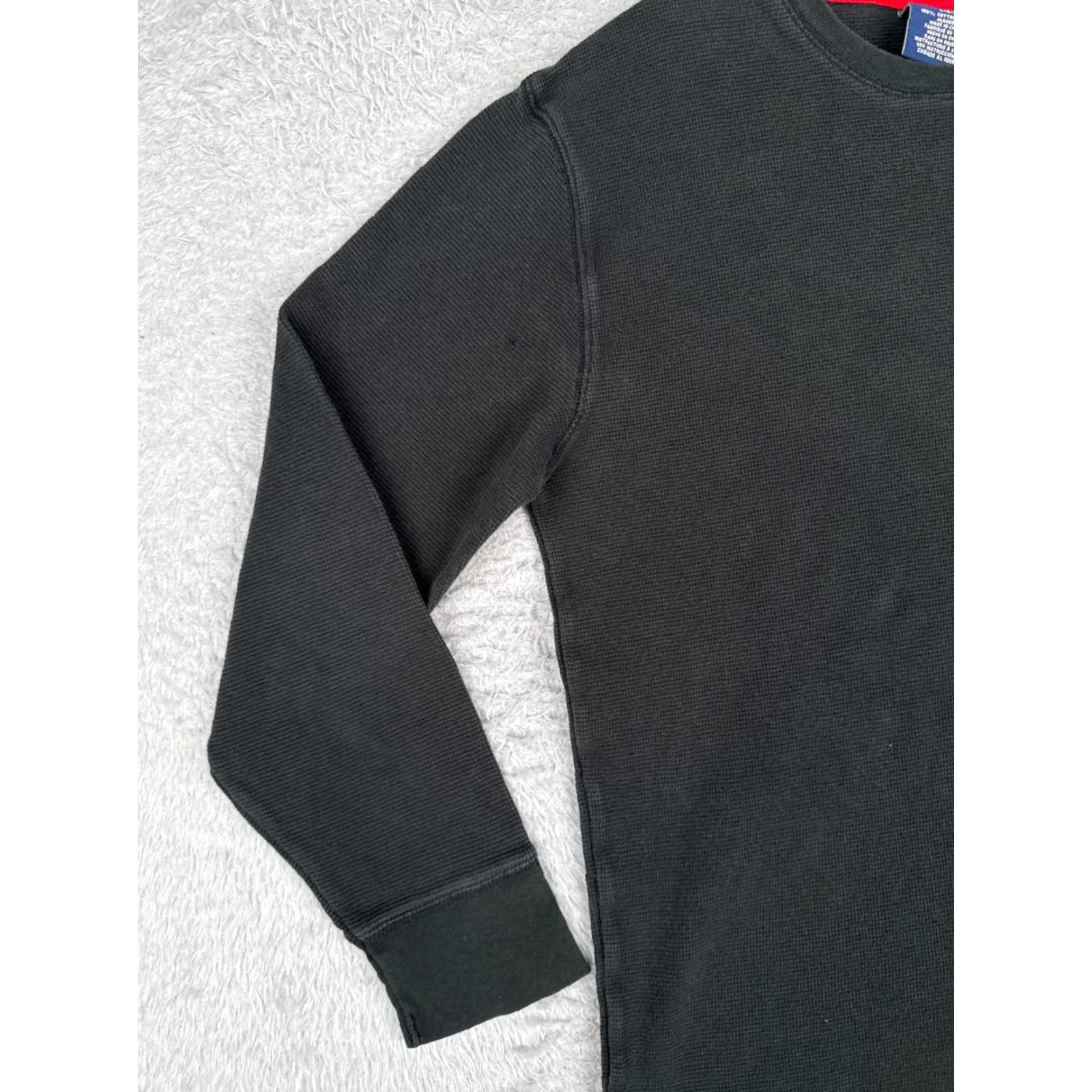 Polo Ralph Lauren Polo Ralph Lauren Shirt Women Large Black Waffle Knit Sleepwear Long Sleeve Size L / US 10 / IT 46 - 3 Thumbnail