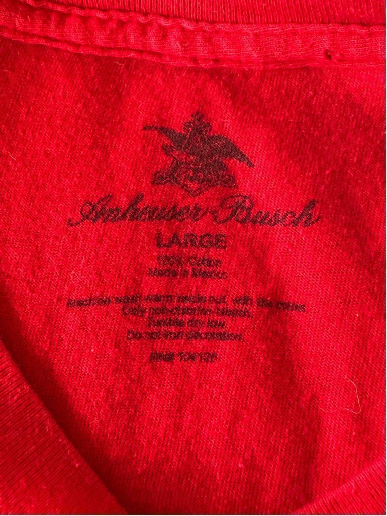 Budweiser Budweiser Beer Red T-Shirt Size Large Men Size US L / EU 52-54 / 3 - 4 Thumbnail
