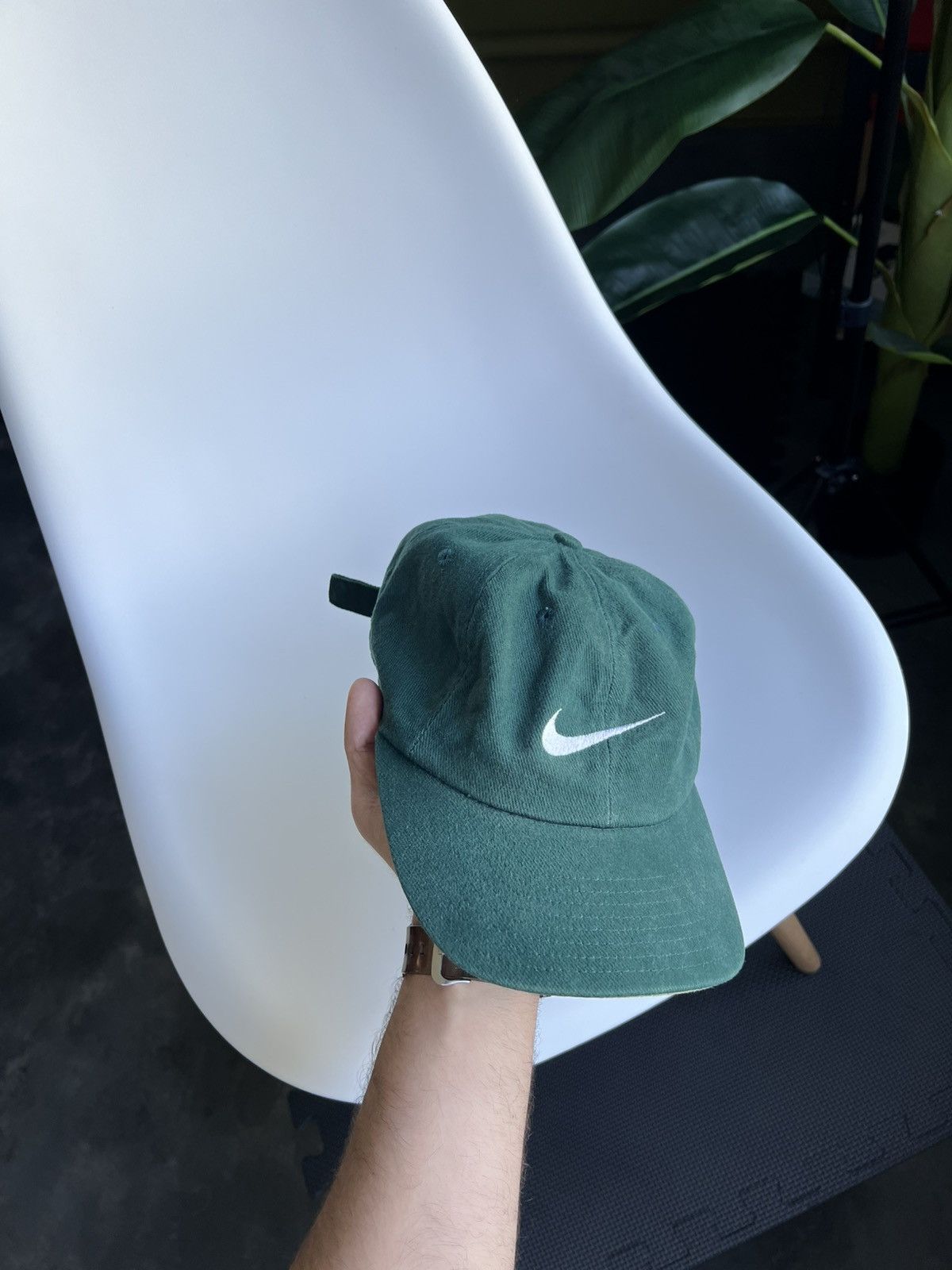 Nike × Vintage Vintage 1990s Nike Green Hat Y2K Rare Adjustable Strapback Size ONE SIZE - 14 Thumbnail