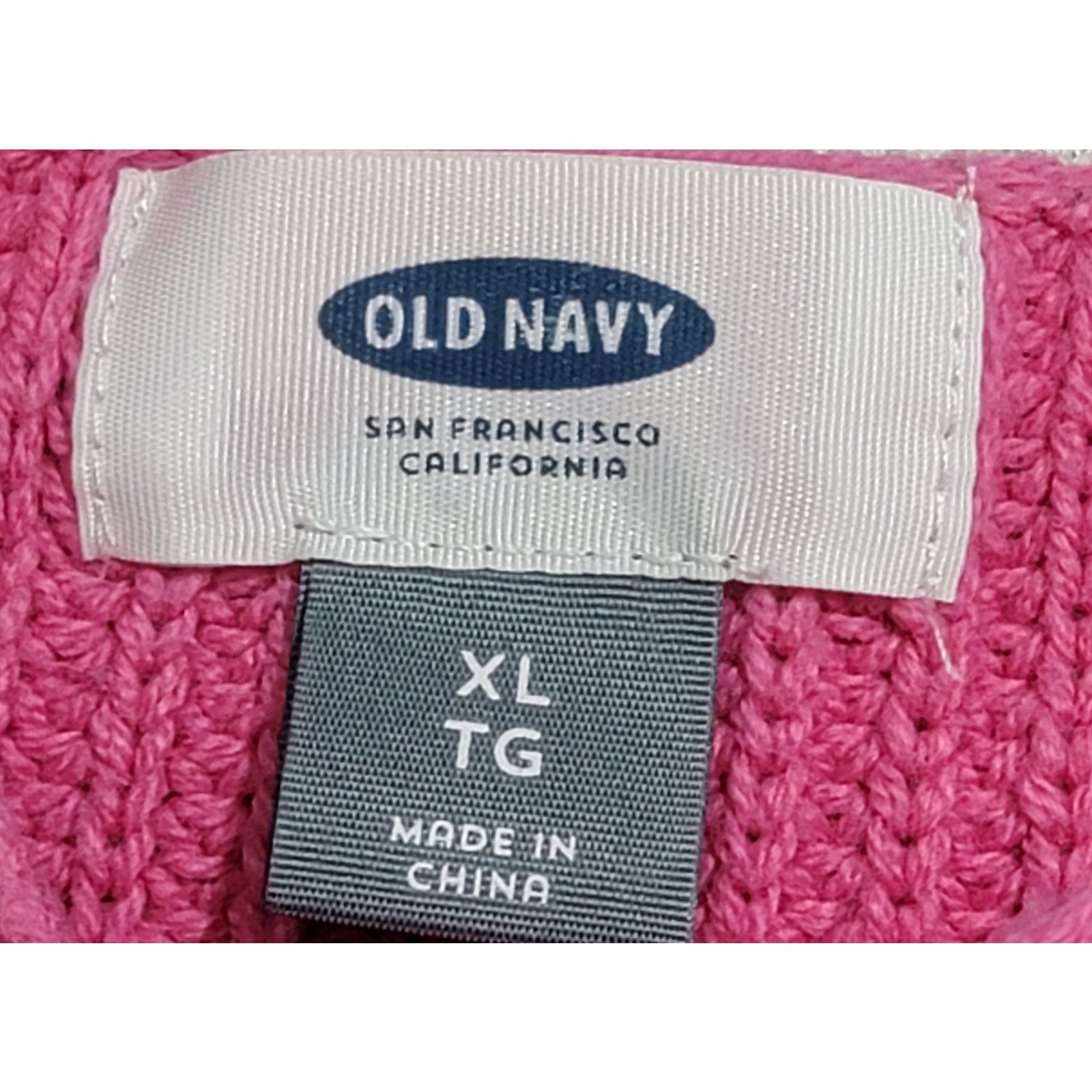 Old Navy Old Navy Pink Knitted Scoop Neck Sweater Top XLTG 3/4 Sleeve Size XL / US 12-14 / IT 48-50 - 3 Thumbnail