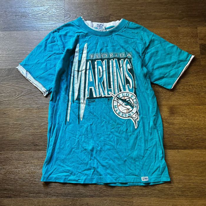 Vintage Florida Marlins T Shirt Tee Salem Sportswear Made USA 