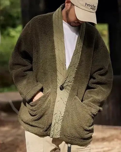 Japanese Brand Kimiko x Kanon Retro fashion fleece kimono fluffy jacket Size US L / EU 52-54 / 3 - 2 Thumbnail