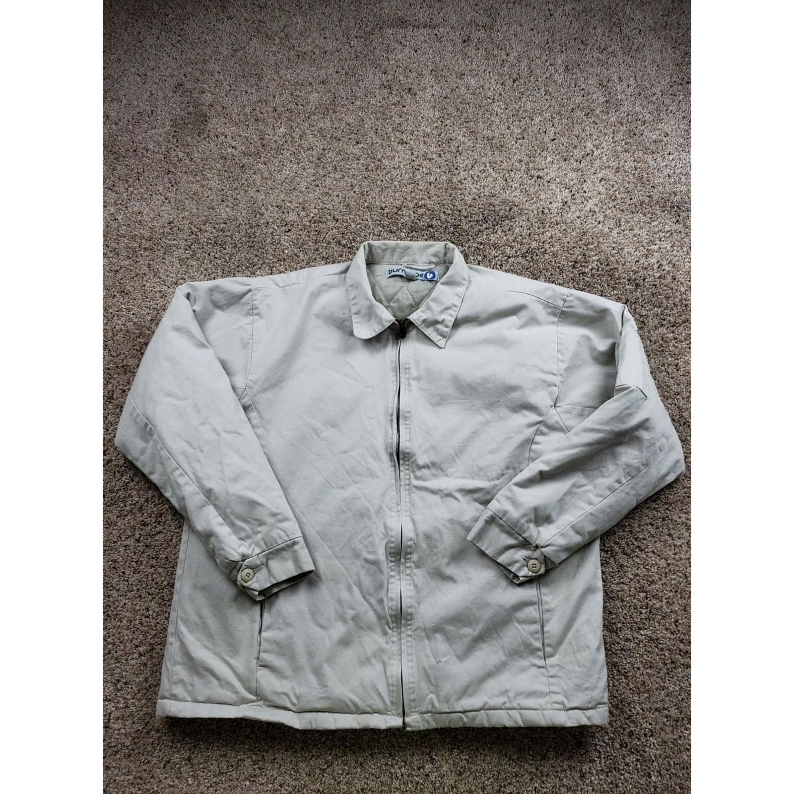 Burnside VINTAGE Burnside Jacket Mens L Beige Full Zip Quilted Workwear Skater Y2K Size US L / EU 52-54 / 3 - 2 Thumbnail