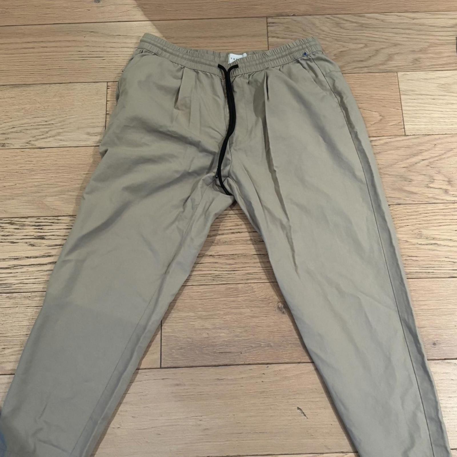 Topman Topman Tapered Khaki Joggers Size US 32 / EU 48 - 2 Thumbnail