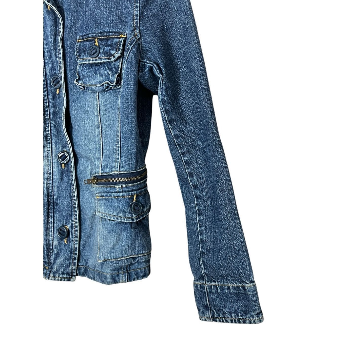 Old Navy Vintage Old Navy Women's Y2K 100% Cotton Denim Jean Jacket S Size S / US 4 / IT 40 - 3 Thumbnail