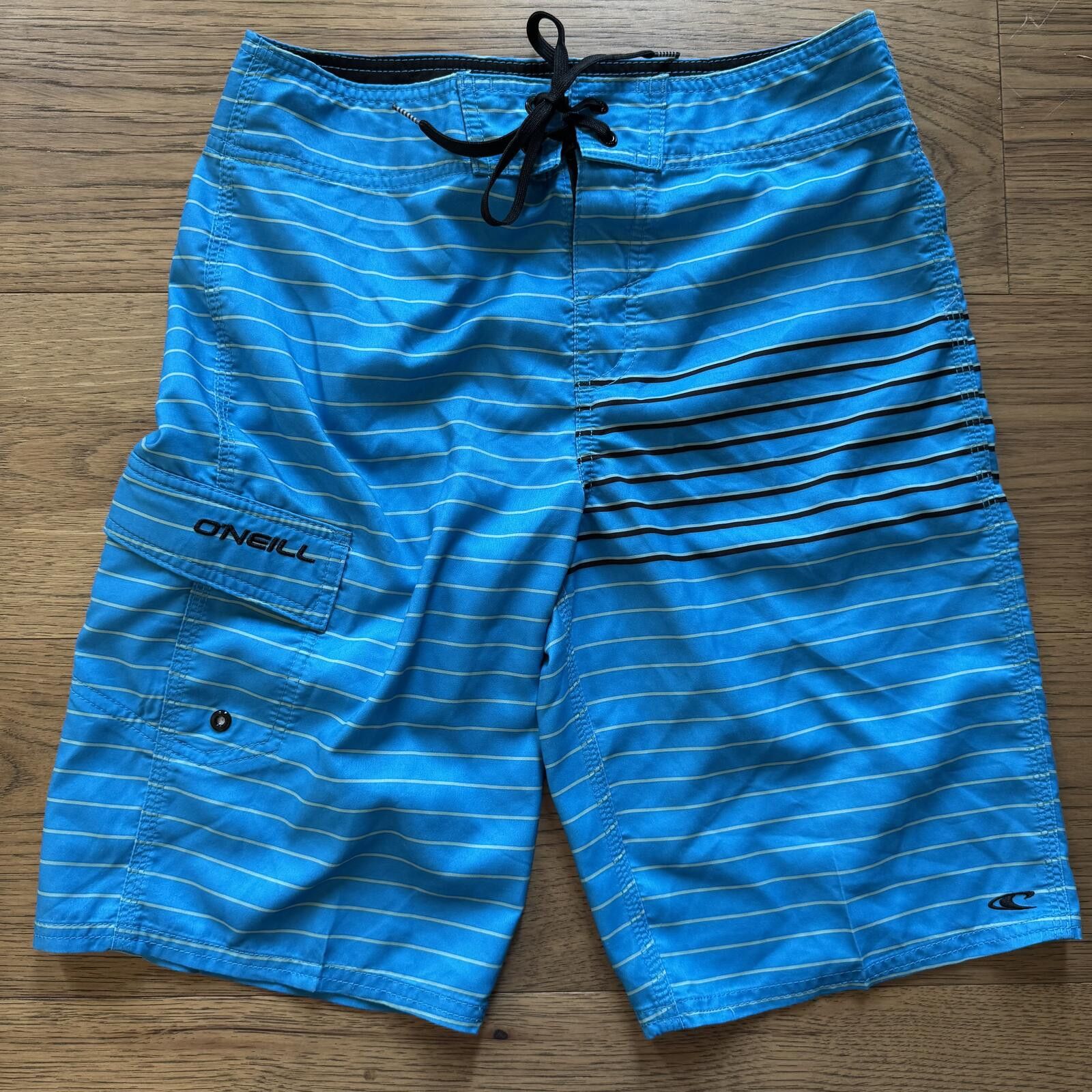 O'Neill O'Neill Blue Striped Board Shorts Size 28 Size US 30 / EU 46 - 1 Thumbnail