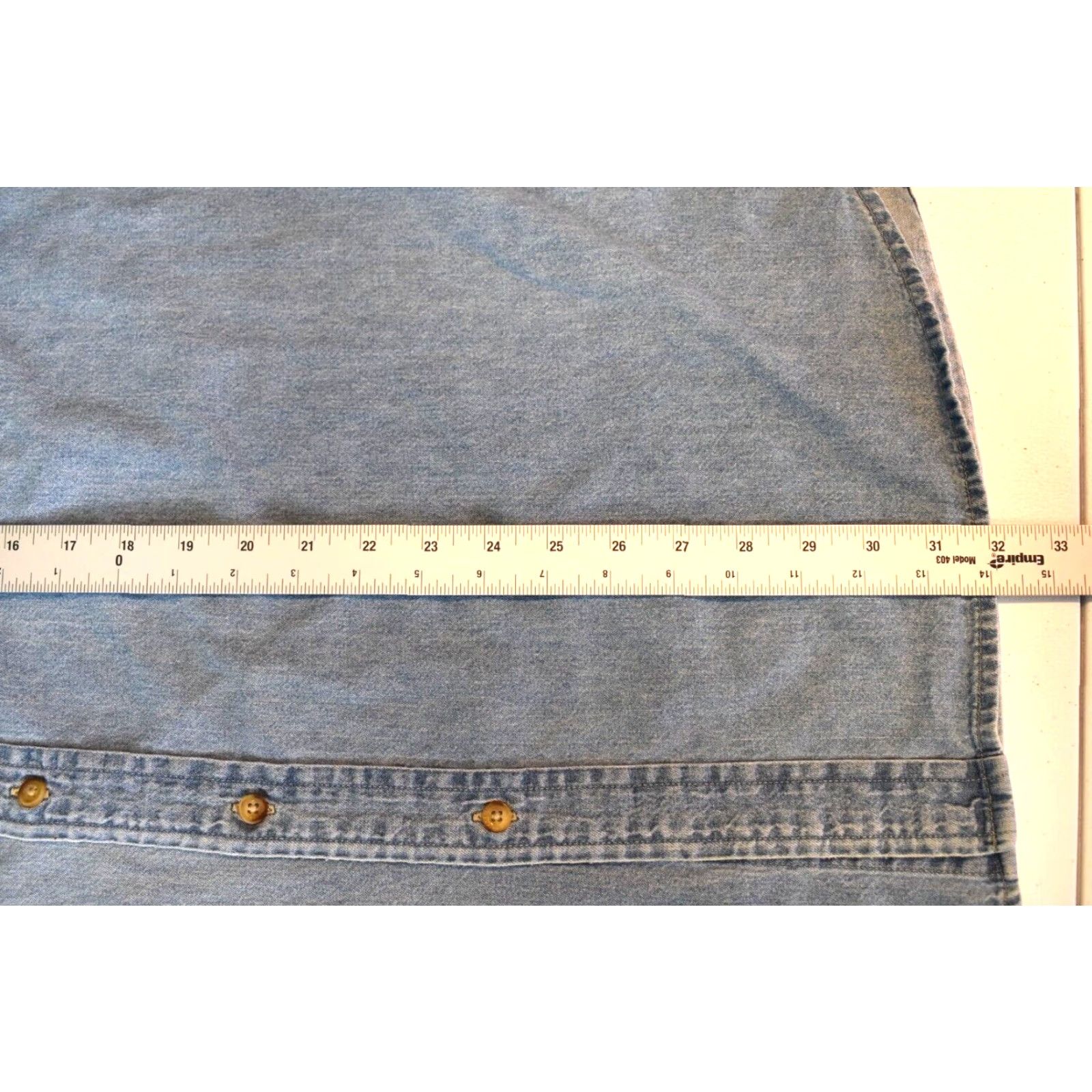 Denime VINTAGE Harriton Sturgis Buffalo Chip Embroidered Longhorn Denim Shirt Mens XL Long Sleeve Blue Cotton Button Down Collared Size US XL / EU 56 / 4 - 4 Thumbnail