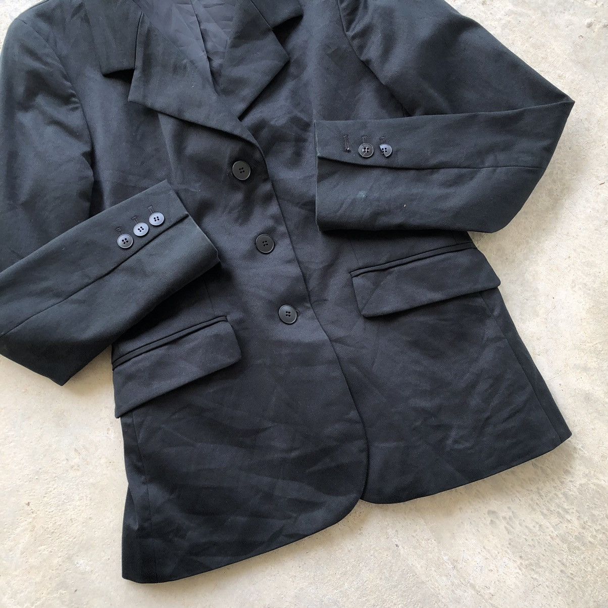 Japanese Brand × agnes b. AGNES B Black Blazer Coat Size XS / US 0-2 / IT 36-38 - 5 Thumbnail