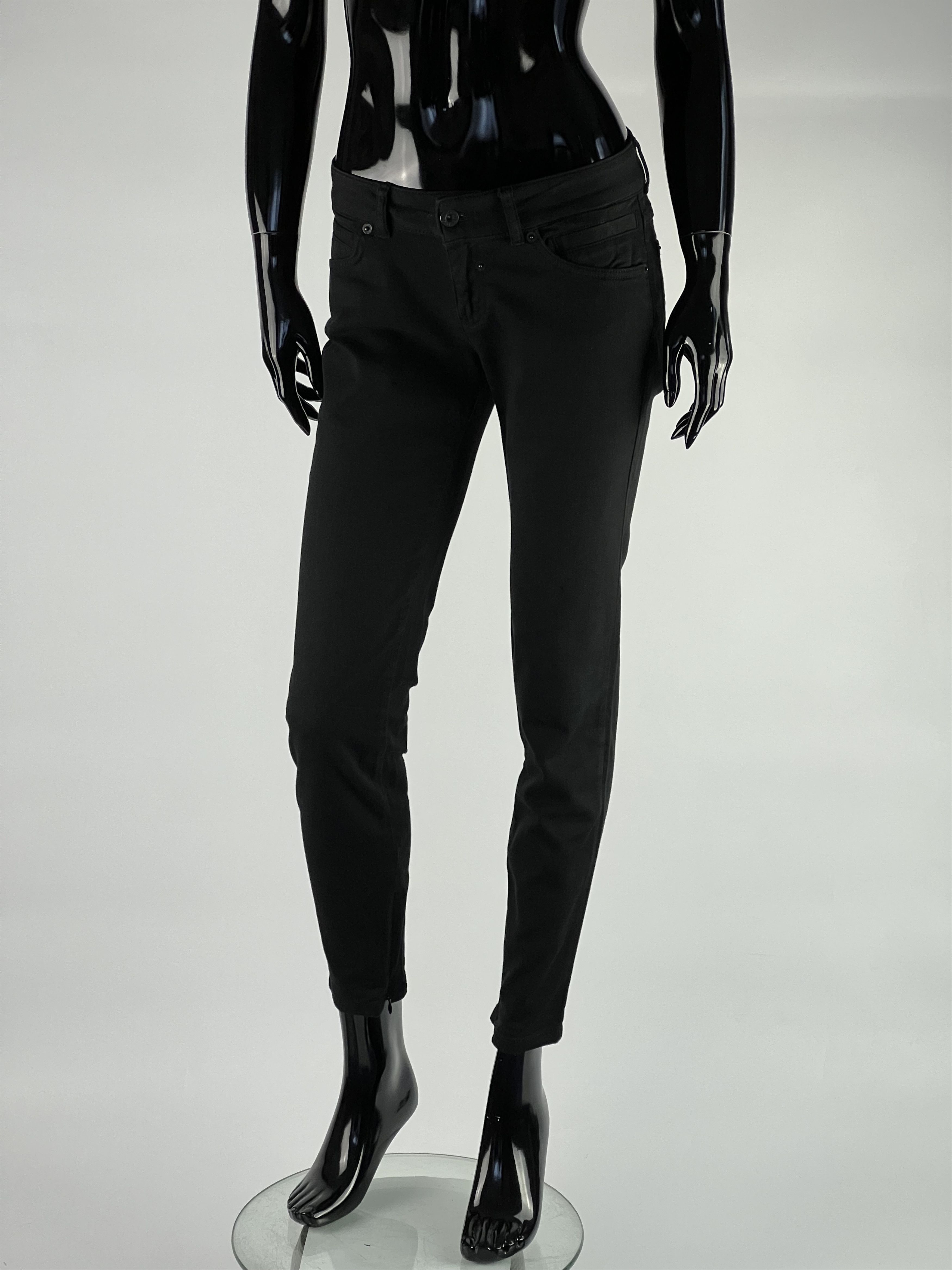 Dolce & Gabbana Dolce Gabbana Black Low Rise Skinny Jeans Size 26 Size 26" / US 2 / IT 38 - 1 Thumbnail