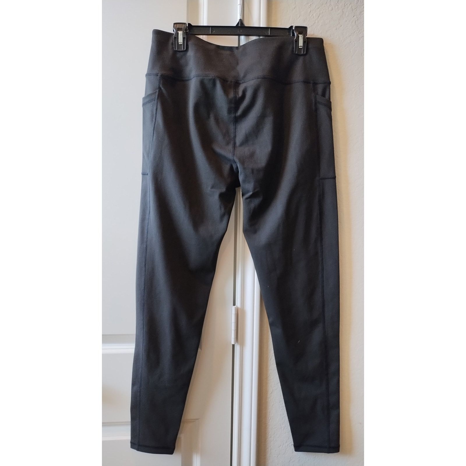 Other Women Compressive Leggings Wide Flat Waistband Black Sz 2XL Size 37" - 4 Thumbnail